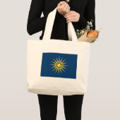 Bag with Flag of Macedonia, Greece Grote Tote Bag (Voorkant (product))
