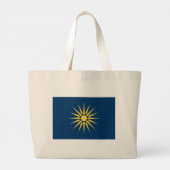 Bag with Flag of Macedonia, Greece Grote Tote Bag (Achterkant)