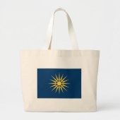 Bag with Flag of Macedonia, Greece Grote Tote Bag (Voorkant)