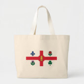 Bag with Flag of Montreal, Canada Grote Tote Bag (Voorkant)