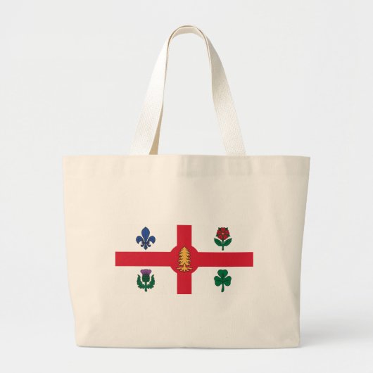 Bag with Flag of Montreal, Canada Grote Tote Bag (Voorkant)
