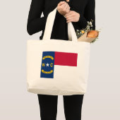 Bag with Flag of North Carolina State Grote Tote Bag (Voorkant (product))