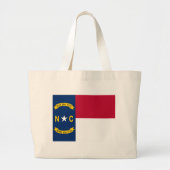 Bag with Flag of North Carolina State Grote Tote Bag (Voorkant)