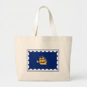 Bag with Flag of Quebec City, Canada Grote Tote Bag (Voorkant)