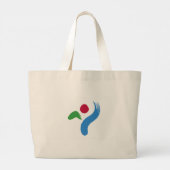 Bag with Flag of Seoul, South Korea Grote Tote Bag (Achterkant)