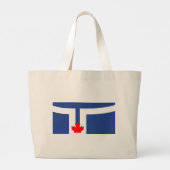 Bag with Flag of Toronto, Canada Grote Tote Bag (Achterkant)
