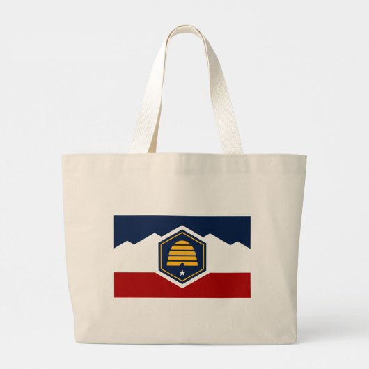 Bag with Flag of Utah, USA Grote Tote Bag (Achterkant)