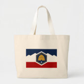 Bag with Flag of Utah, USA Grote Tote Bag (Voorkant)