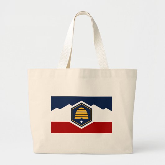 Bag with Flag of Utah, USA Grote Tote Bag (Voorkant)