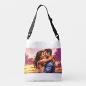 bag with romantic print of two lovers crossbody tas (Achterkant)