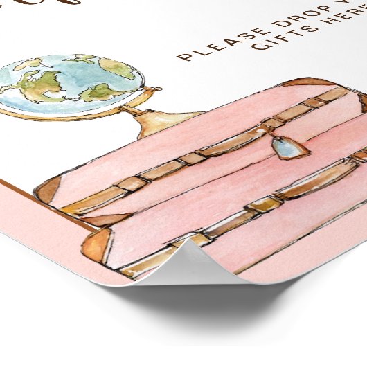 Bagage afgifbord Bruidsfeest bord Poster (Hoek)