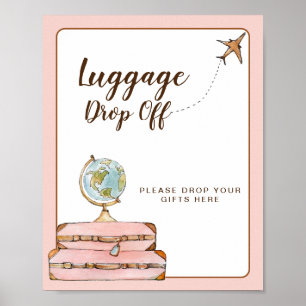Bagage afgifte bord Bruidsuitnodiging bord Poster