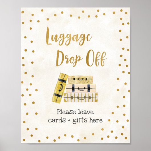 Bagage afgifte Bruidsfeest Bord Poster (Voorkant)