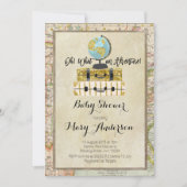  Bagage Baby shower Uitnodiging voor Jongen (Voorkant)