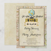 Bagage Baby shower Uitnodiging voor Jongen (Voorkant / Achterkant)