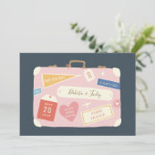 Bagage Bestemming Save the Date (Staand voorkant)