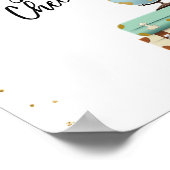 Bagage Check Sign Trevel douche Miss to Mrs Favor Poster (Hoek)