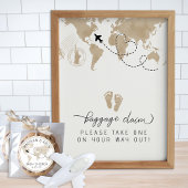 Bagage claim Baby shower gunstteken Poster