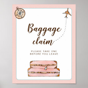 Bagage Claim Bord Bruiloft reizen Poster