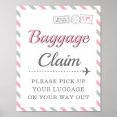 Bagage Claim Reis Vliegtuig Feest Favoriet Tafel Poster (Voorkant)