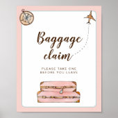 Bagage Claim Sign Reizen thema Vrijgezellenfeest Poster
