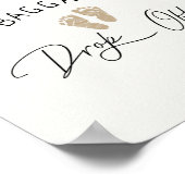 Bagage Drop Off Baby Shower Bord Poster (Hoek)