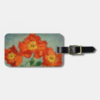 Bagage en label van paars bagagelabel