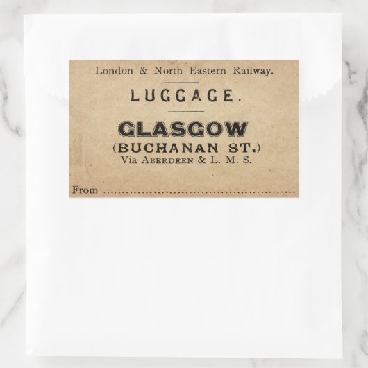  bagage Etiket Glasgow polsslag (Tas)