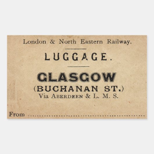  bagage Etiket Glasgow polsslag (Voorkant)