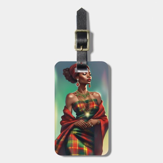 BAGAGE-ETIKET MADRAS BAGAGELABEL (Voorkant verticaal)