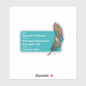 Bagage-ID Boho Feather Sticker (Vel)