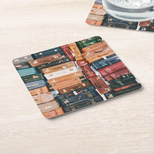  bagage kartonnen onderzetters (Schuin)