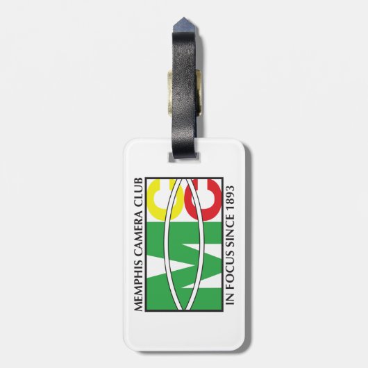 Bagage Klassiek Logo met lederriem Bagagelabel (Achterkant verticaal)