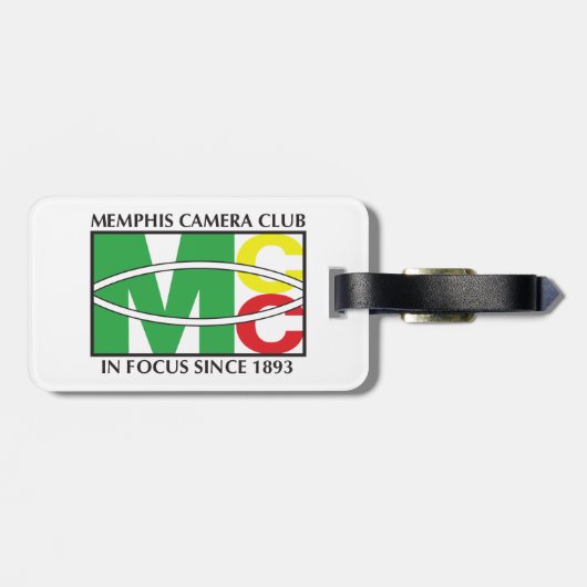 Bagage Klassiek Logo met lederriem Bagagelabel (Achterkant horizontaal)