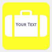 Bagage Koffer Naamlabel sticker
 Vierkante Sticker (Voorkant)