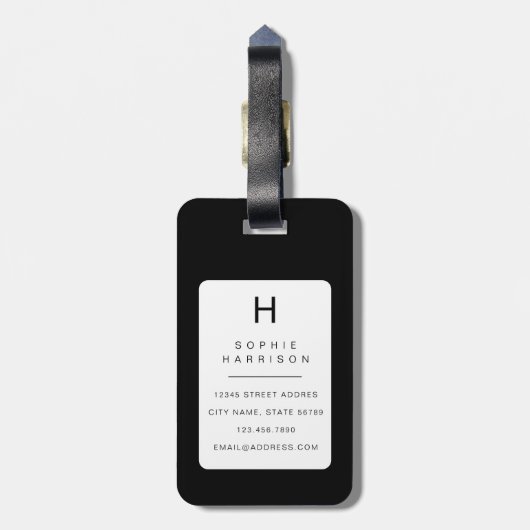 Bagage Label (Achterkant verticaal)