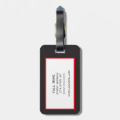 Bagage label (Achterkant verticaal)