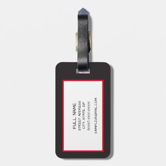 Bagage label (Achterkant verticaal)