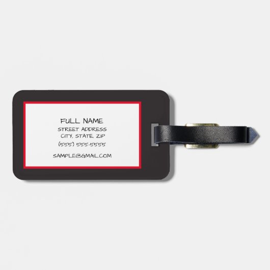 Bagage label (Achterkant horizontaal)