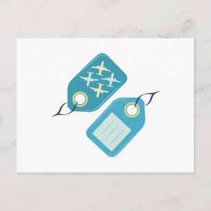 Bagage label briefkaart