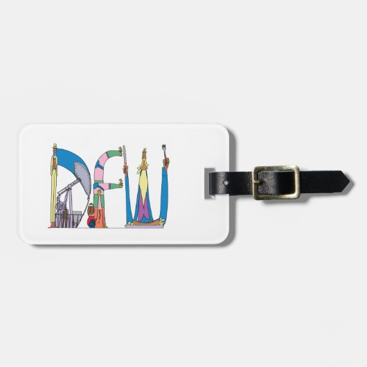 Bagage label | DALLAS/FORT WORTH, TX (DFW) (Voorkant horizontaal)