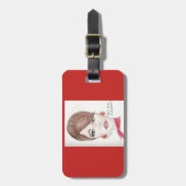 Bagage label. Diegelaar Bagagelabel (Voorkant verticaal)