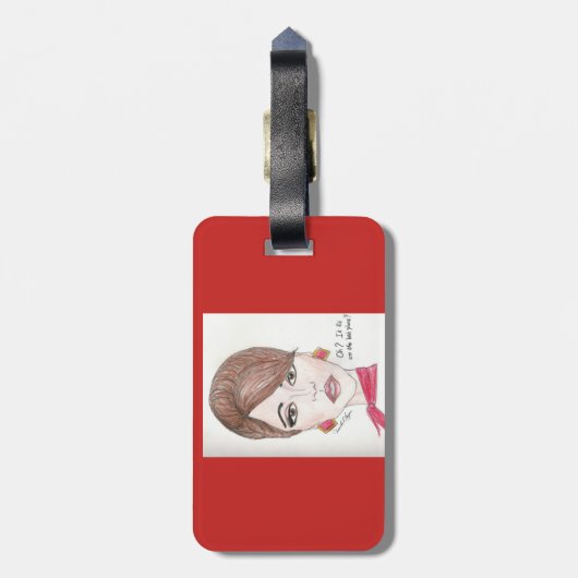 Bagage label. Diegelaar Bagagelabel (Achterkant verticaal)