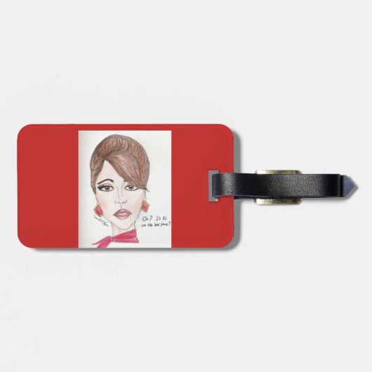 Bagage label. Diegelaar Bagagelabel (Achterkant horizontaal)