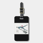 Bagage label. Diegelaar Bagagelabel (Voorkant verticaal)
