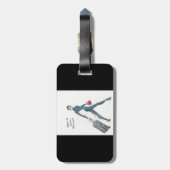 Bagage label. Diegelaar Bagagelabel (Achterkant verticaal)