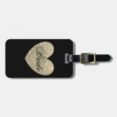 Bagage label | Glitter Heart Bride (Voorkant horizontaal)