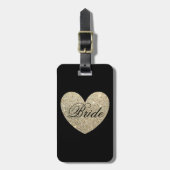 Bagage label | Glitter Heart Bride (Voorkant verticaal)