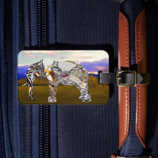 Bagage label Klokwerk Olifant (Voorkant Insitu 4)