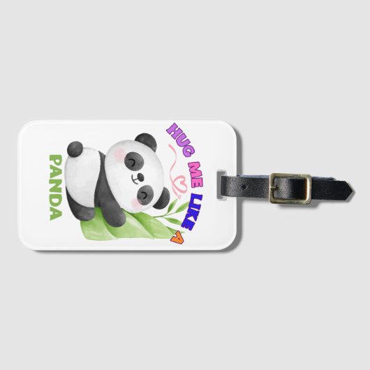 Bagage Label – Knuffel Me Als Een Panda 🐼 (Voorkant (horizontaal))